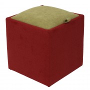 Taburet Box stofa - rosu K4/verde K2